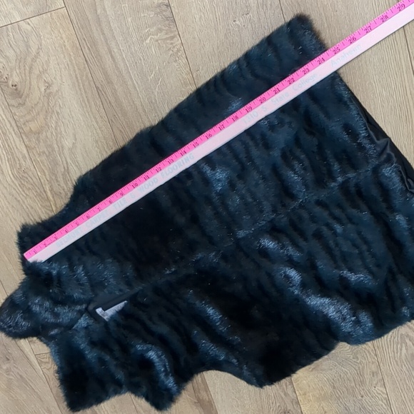 Alberto Makali Long Fur  black and turquoise Vest size M - Picture 6 of 10